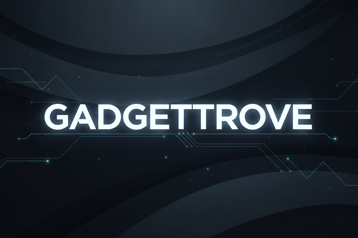 a background picture with the word gadgettrove in light