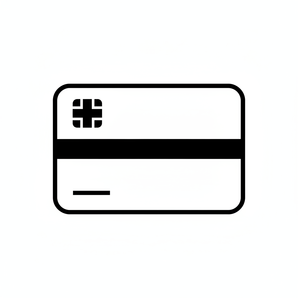 credit card black and white icon